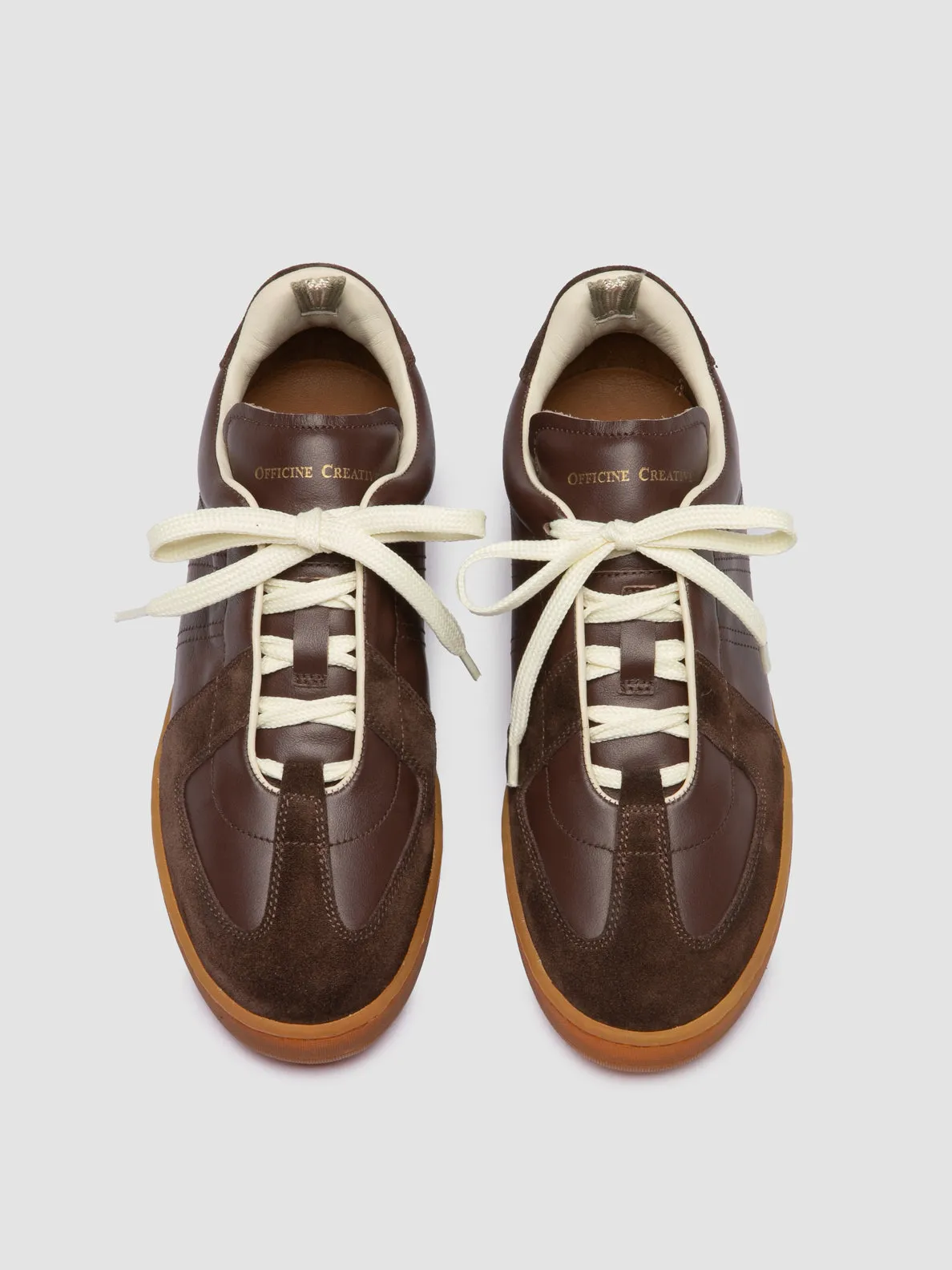 MILITIA 102 - Brown Leather and Suede Sneakers,Women