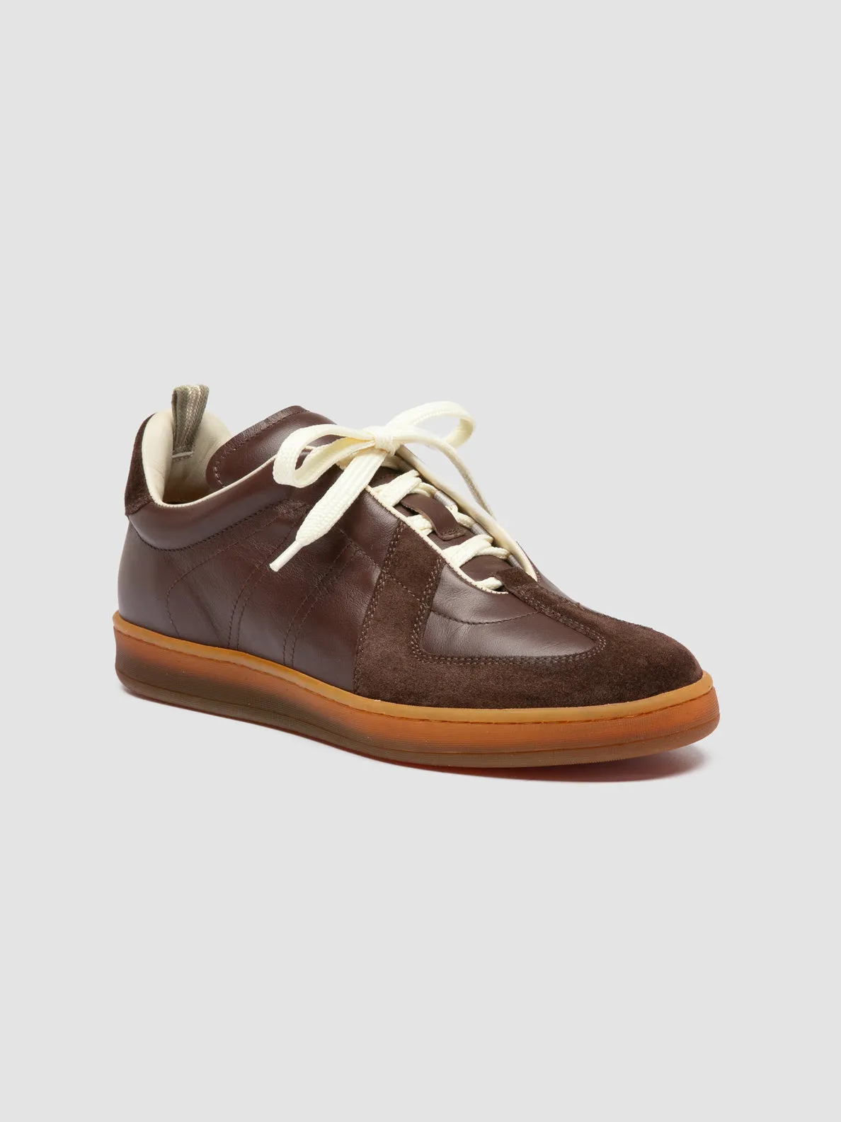 MILITIA 102 - Brown Leather and Suede Sneakers,Women