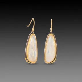 Moonstone Earrings with Diamonds,Jewelry Delicate & Elegant