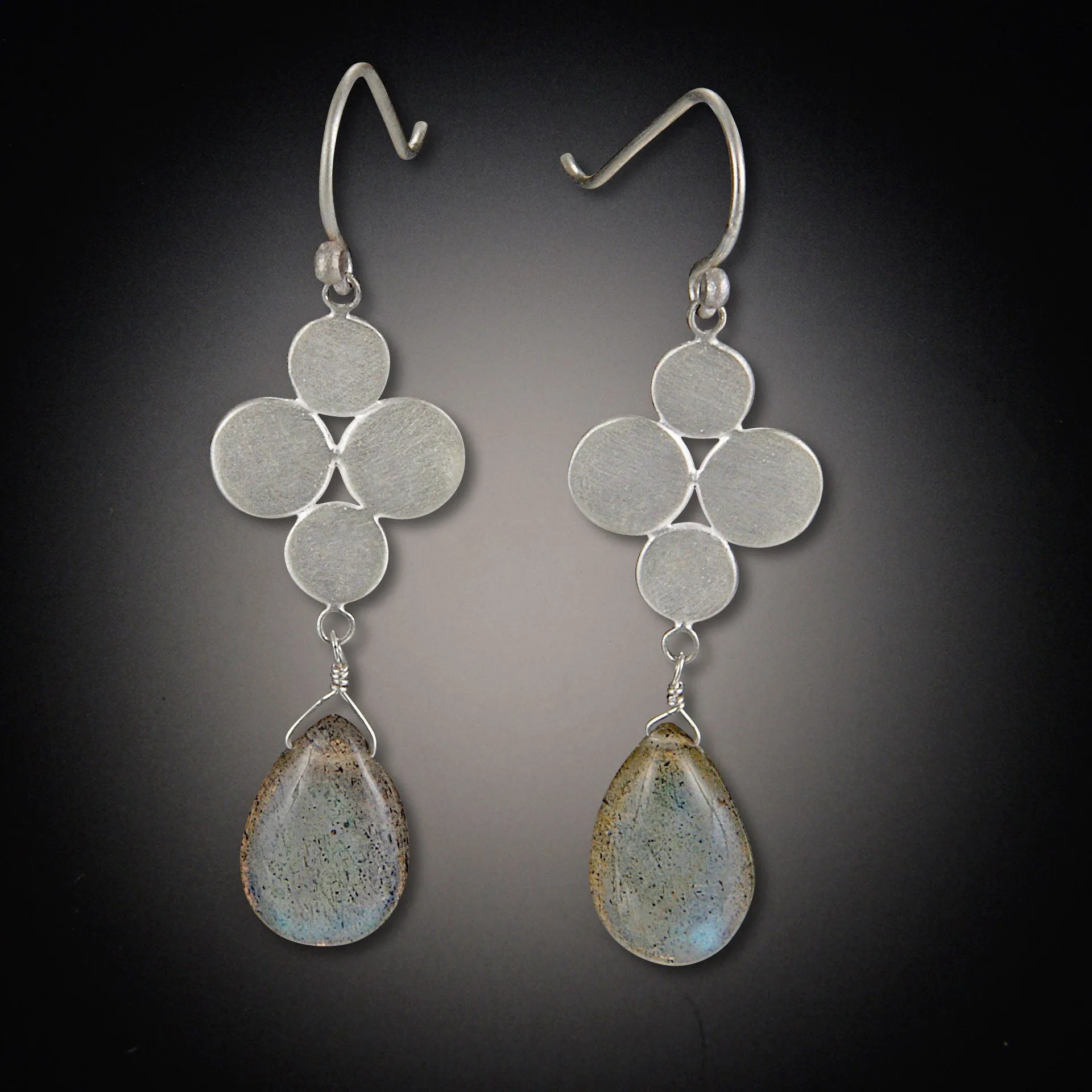 Multi Disk with Labradorite Drop Earrings,Jewelry Delicate & Elegant