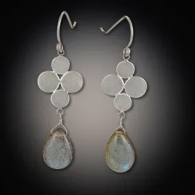 Multi Disk with Labradorite Drop Earrings,Jewelry Delicate & Elegant