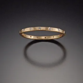 Narrow Band with Eternity Diamonds,Men Rings