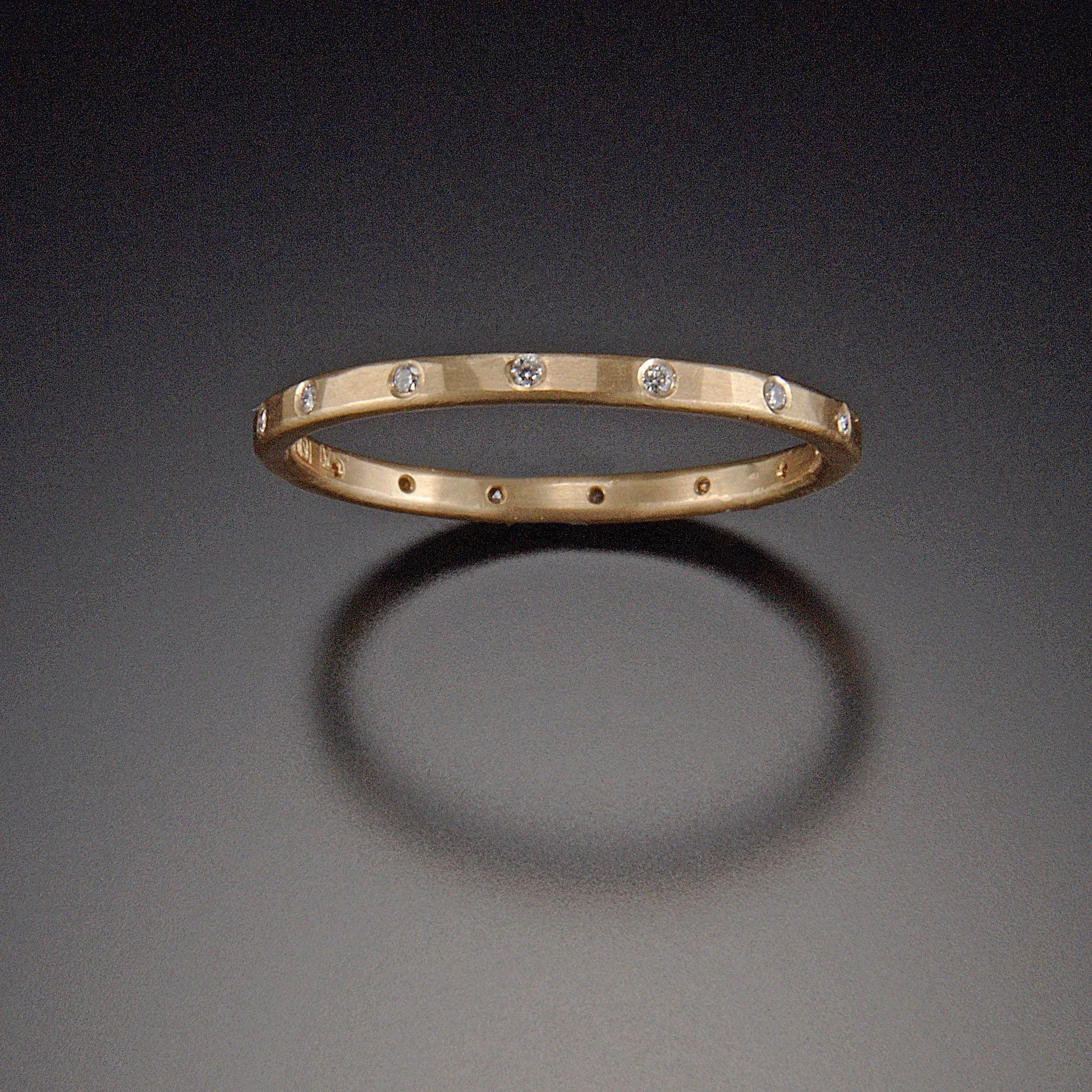 Narrow Band with Eternity Diamonds,Men Rings