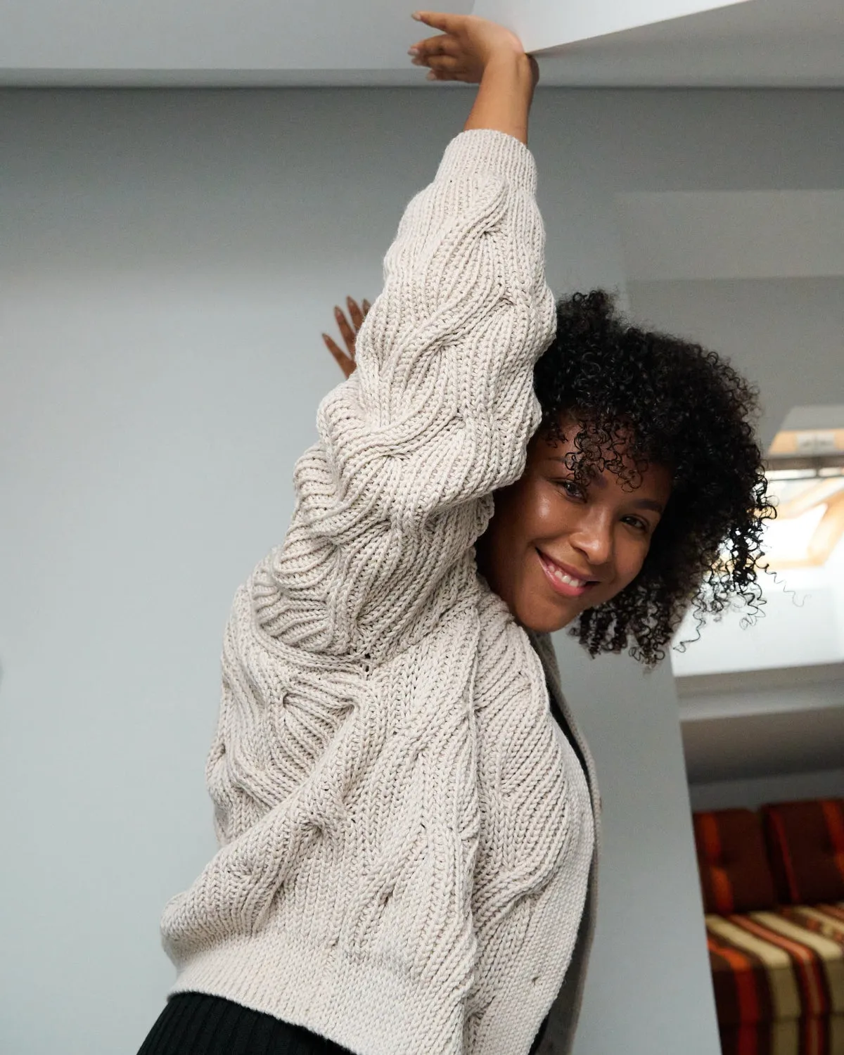 Nemunas: Silver Grey Merino Wool Cardigan,Women Sweaters