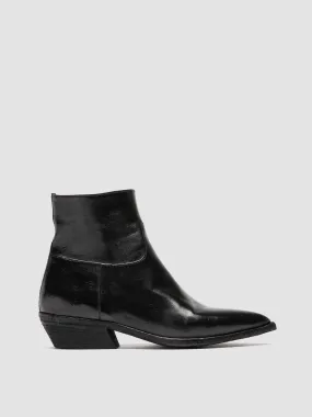 NOELIE DD 102 - Black Leather Zipped Boots,Women