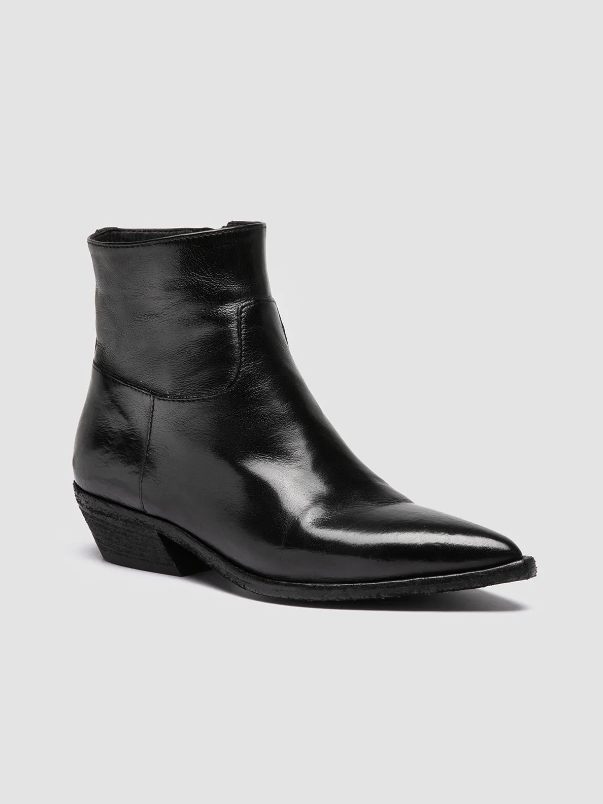 NOELIE DD 102 - Black Leather Zipped Boots,Women