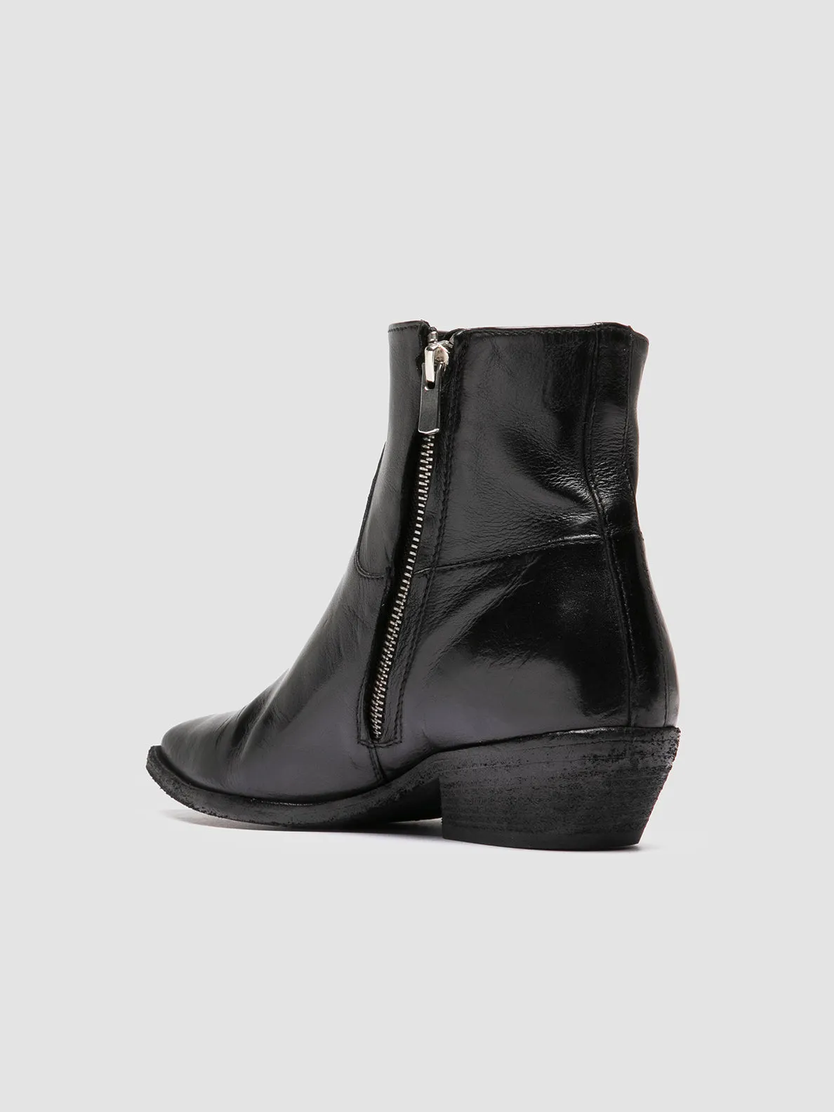 NOELIE DD 102 - Black Leather Zipped Boots,Women