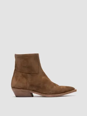NOELIE DD 102 - Brown Suede Zipped Boots,Women