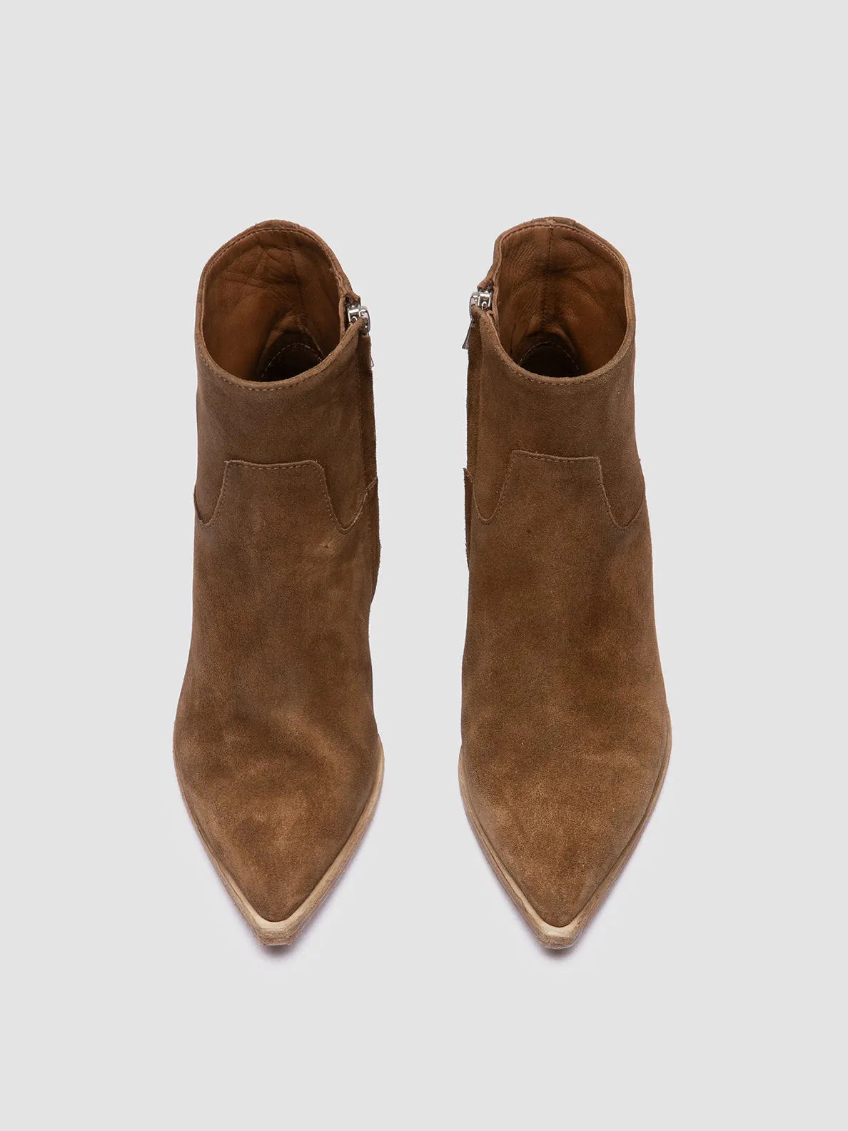 NOELIE DD 102 - Brown Suede Zipped Boots,Women