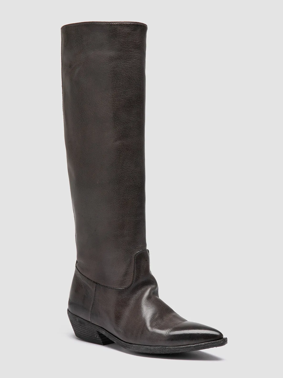 NOELIE DD 104 - Grey Leather Pull On Boots,Women