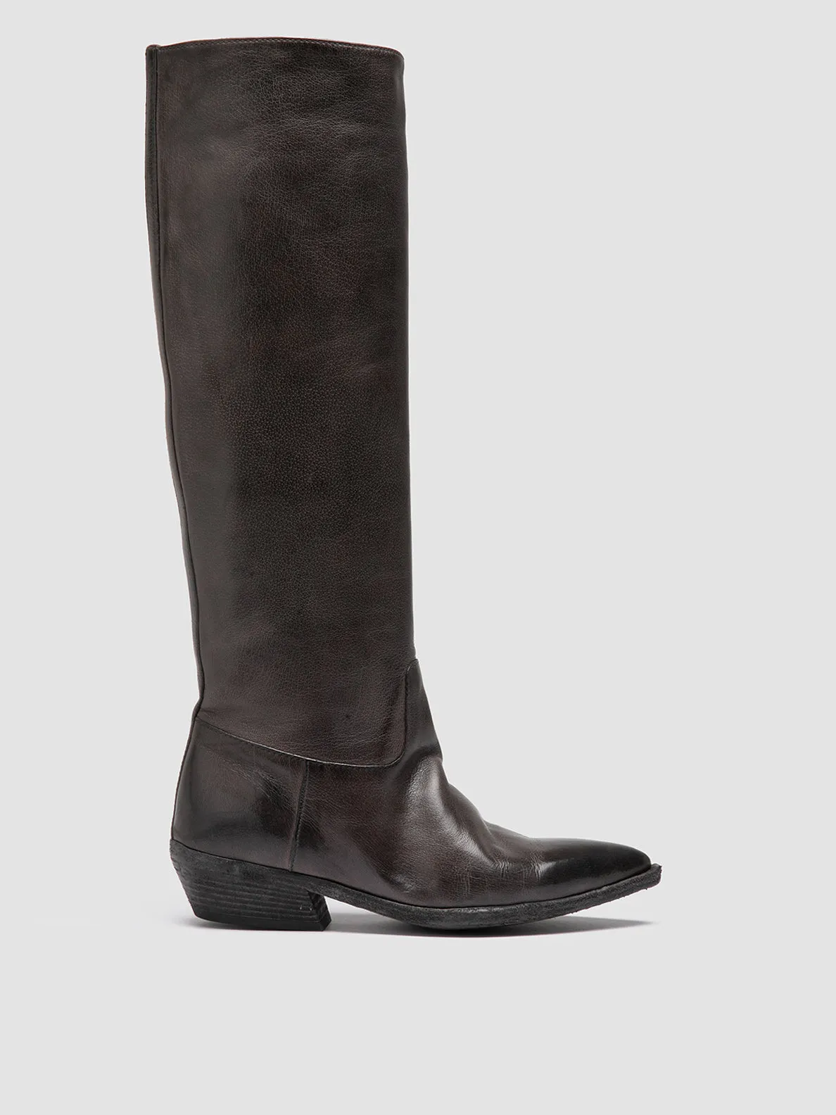 NOELIE DD 104 - Grey Leather Pull On Boots,Women