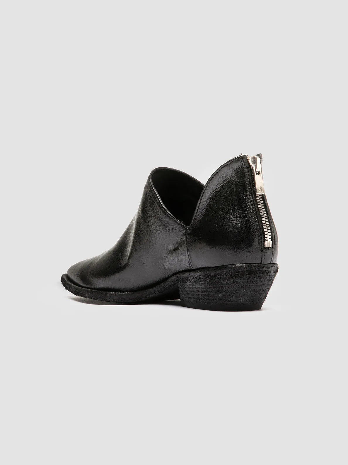NOELIE DD 106 - Black Leather Zipped Boots,Women