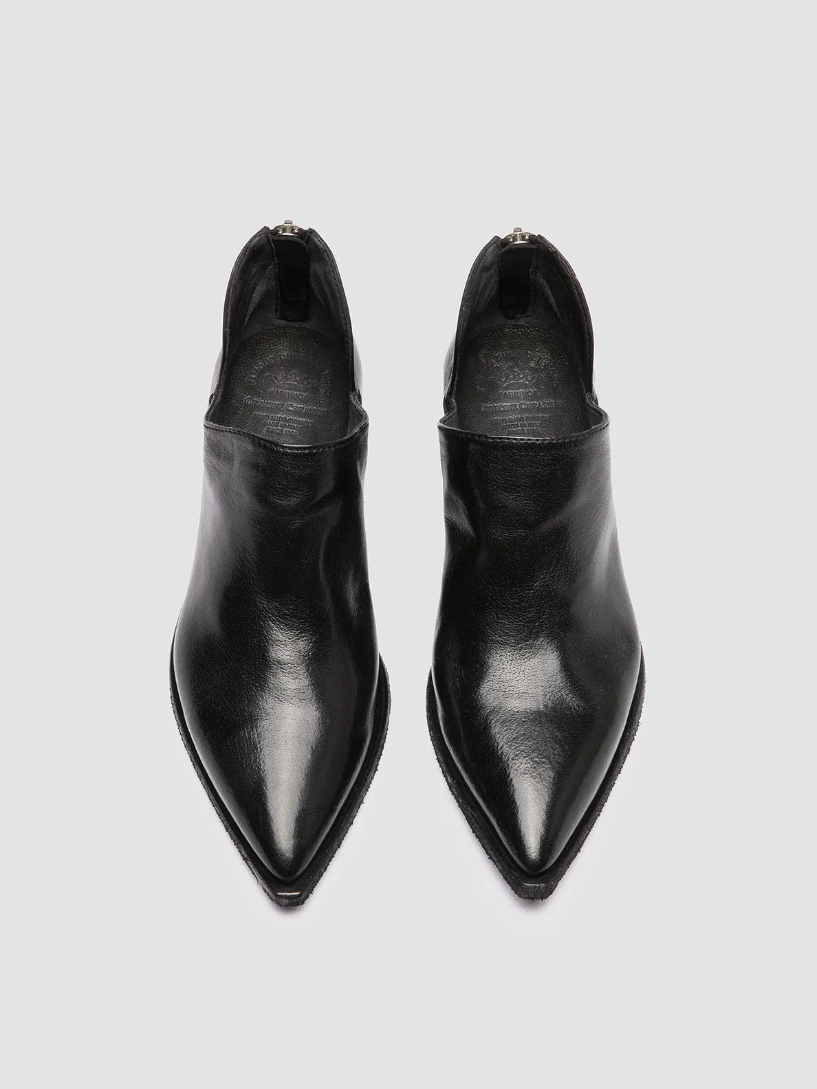 NOELIE DD 106 - Black Leather Zipped Boots,Women
