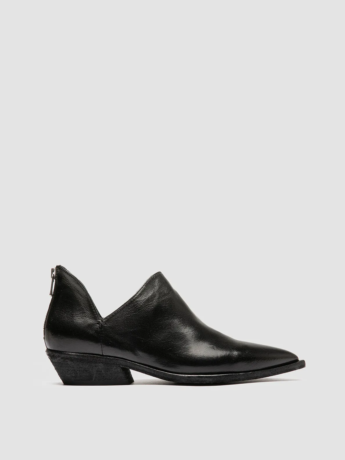 NOELIE DD 106 - Black Leather Zipped Boots,Women