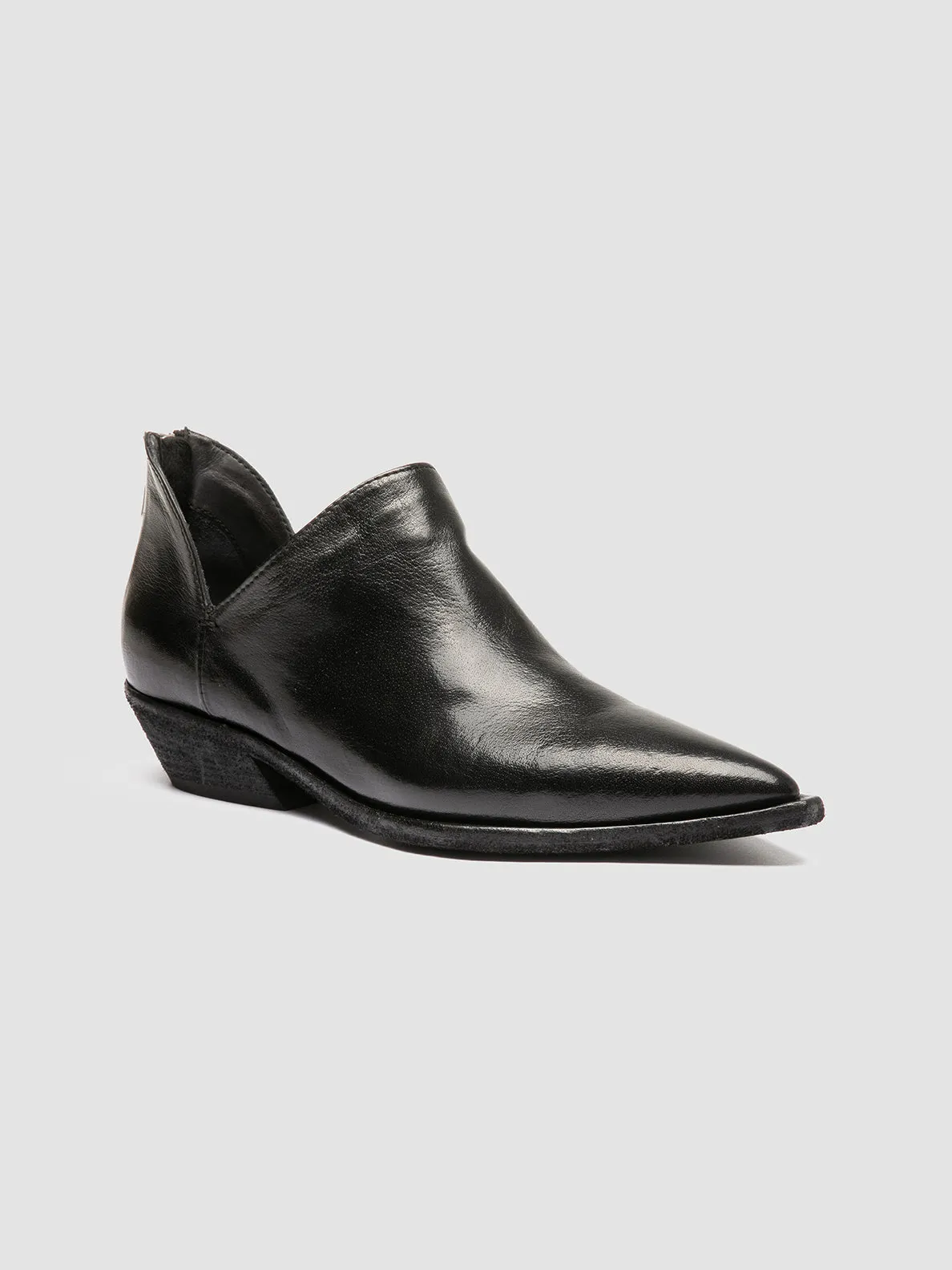 NOELIE DD 106 - Black Leather Zipped Boots,Women