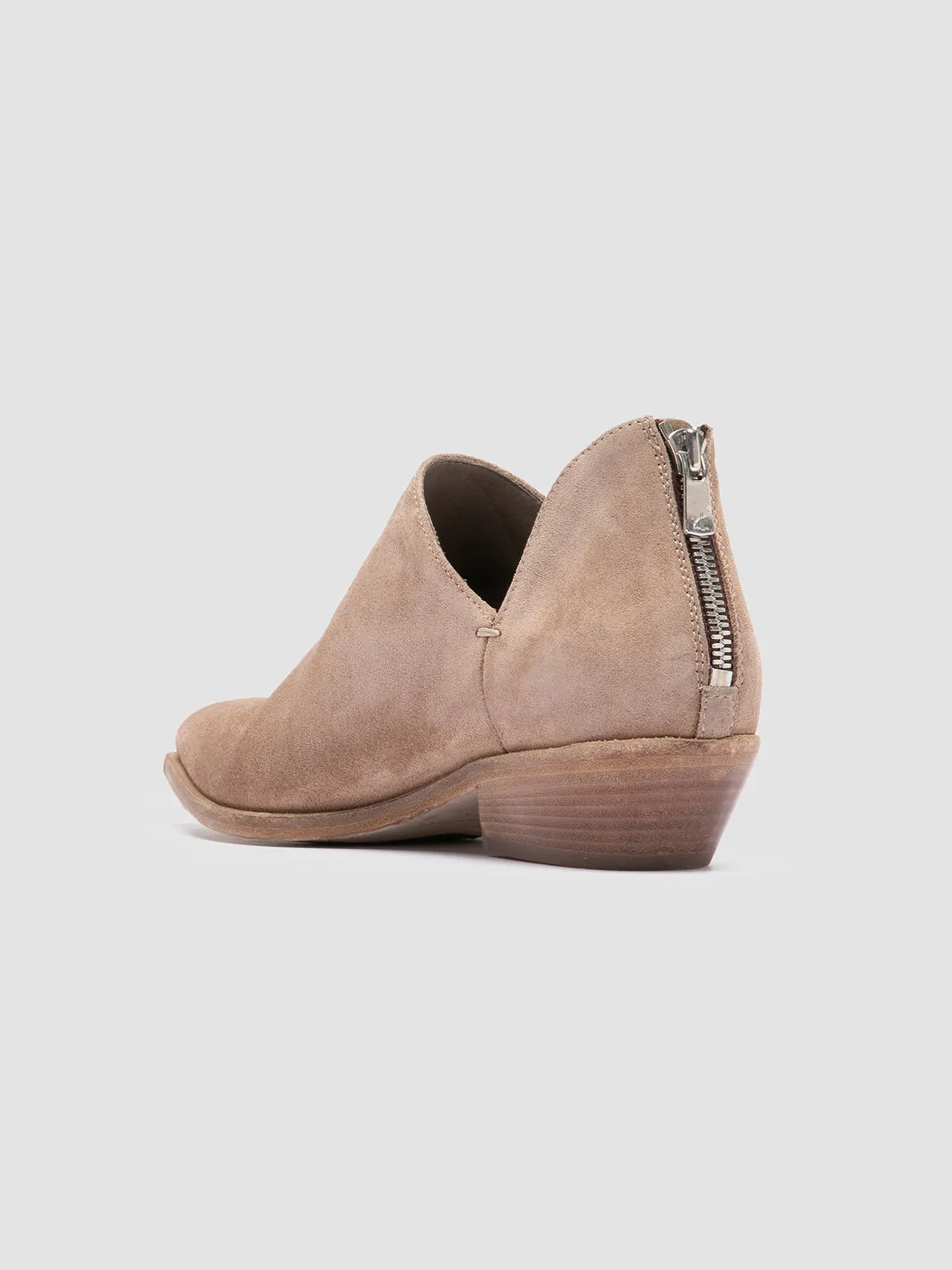 NOELIE DD 106 -Taupe Suede Zipped Boots,Women