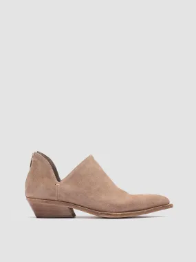 NOELIE DD 106 -Taupe Suede Zipped Boots,Women