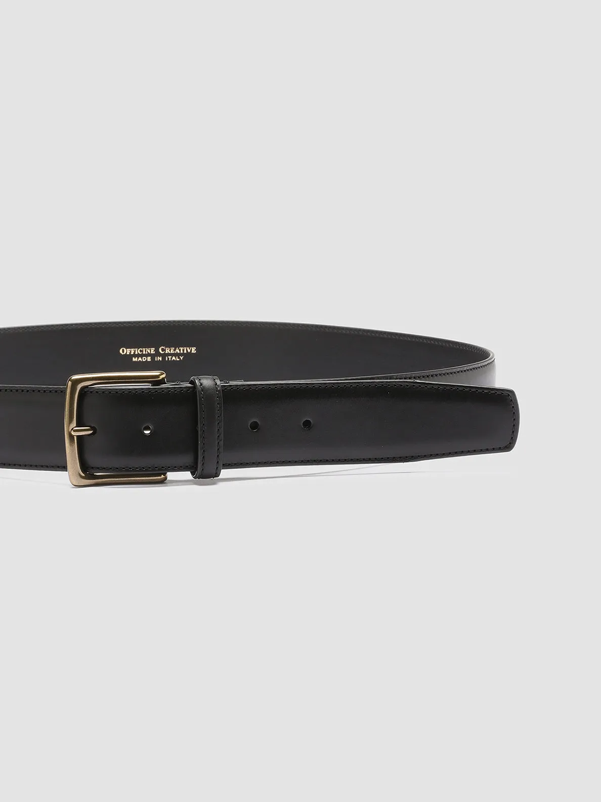 OC STRIP 03 - Black Leather Belt,Men