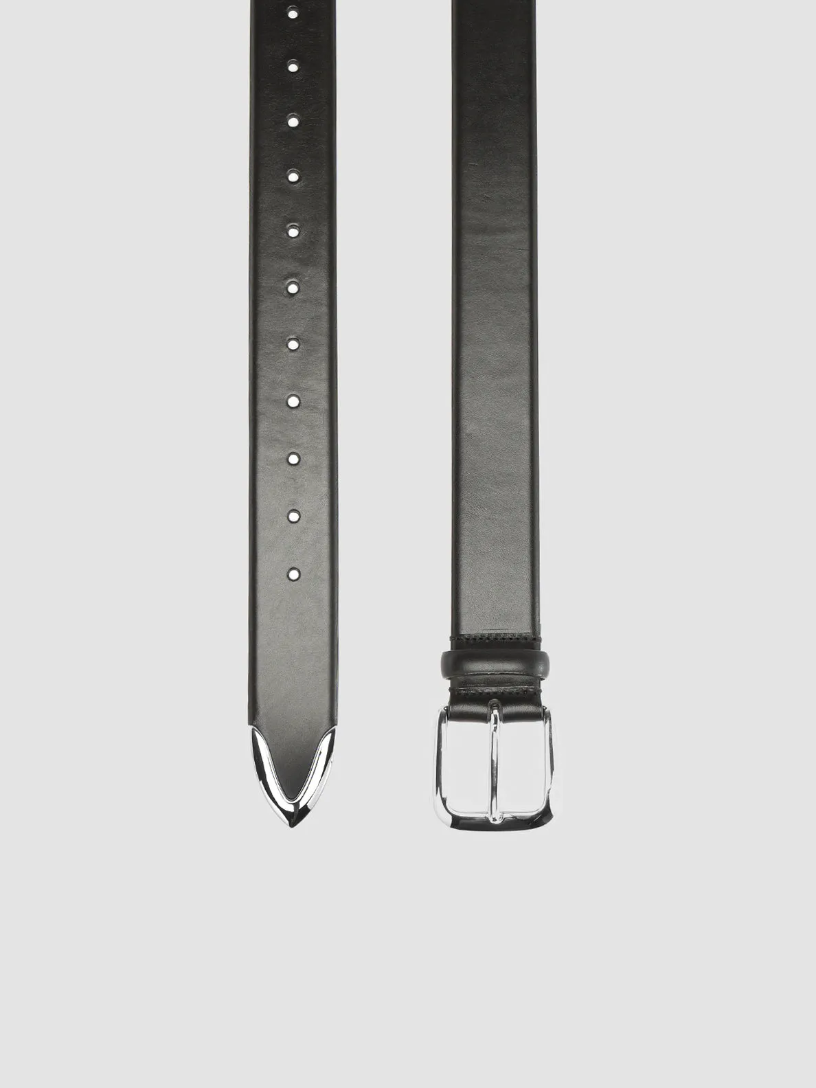 OC STRIP 052 - Black Leather Belt,Men