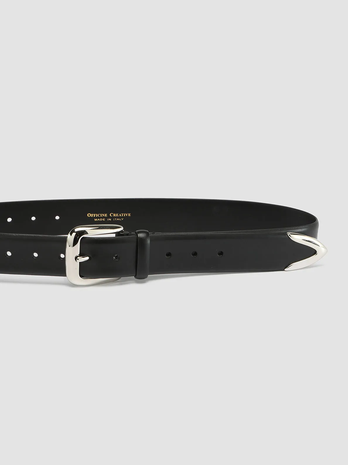 OC STRIP 052 - Black Leather Belt,Men