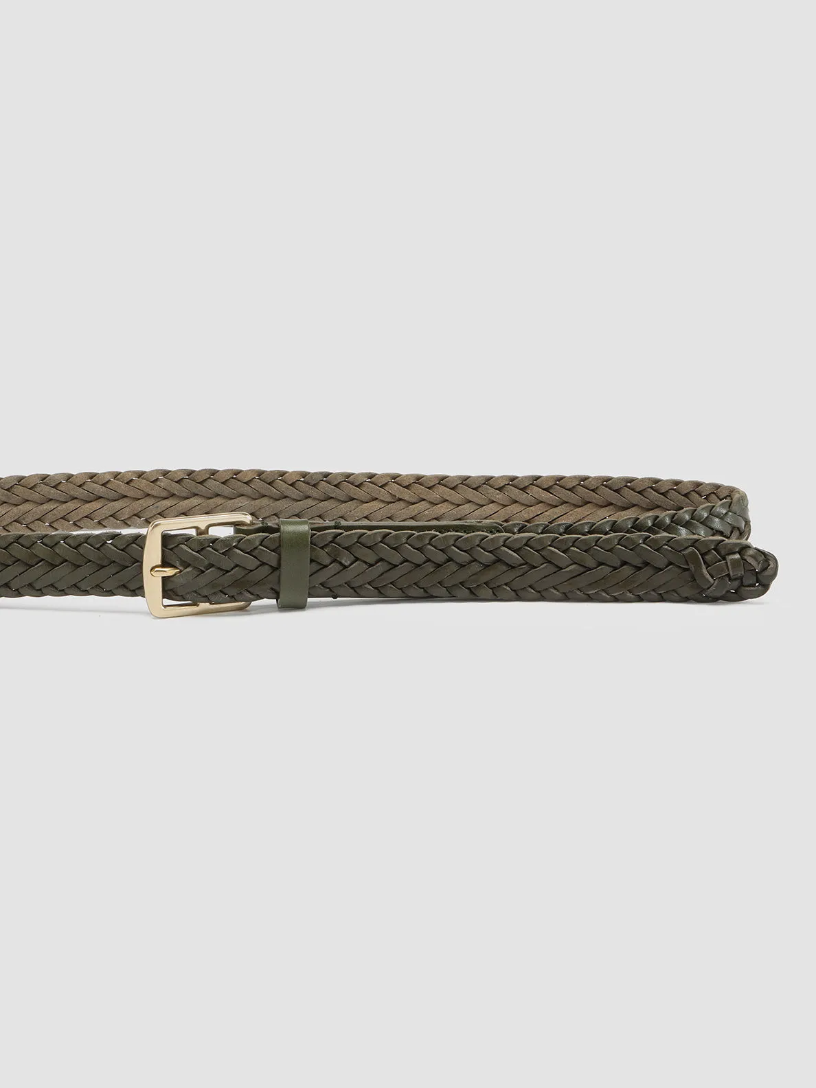 OC STRIP 054 - Green Leather Belt,Men