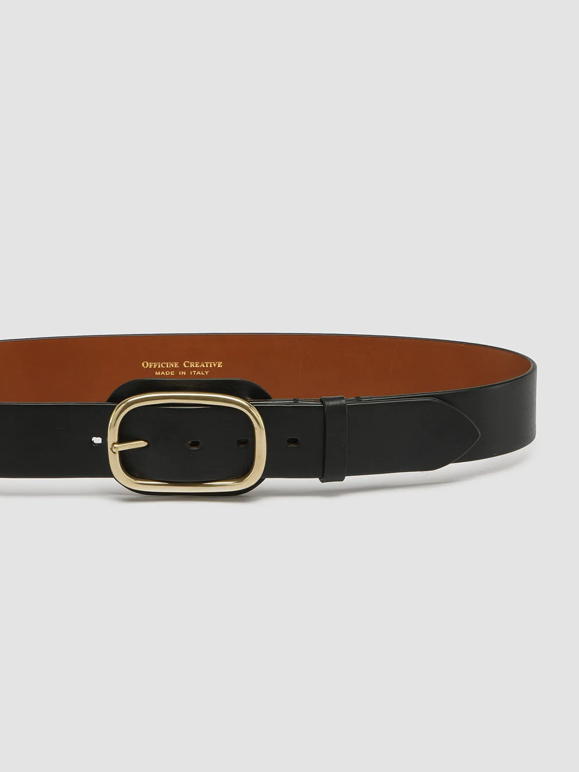 OC STRIP 058 - Black Leather belt,Women