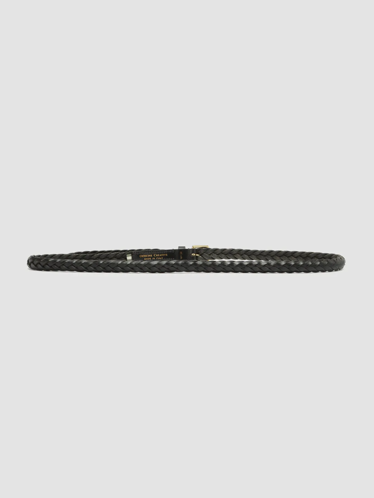 OC STRIP 064 - Black Woven Leather Belt,Women