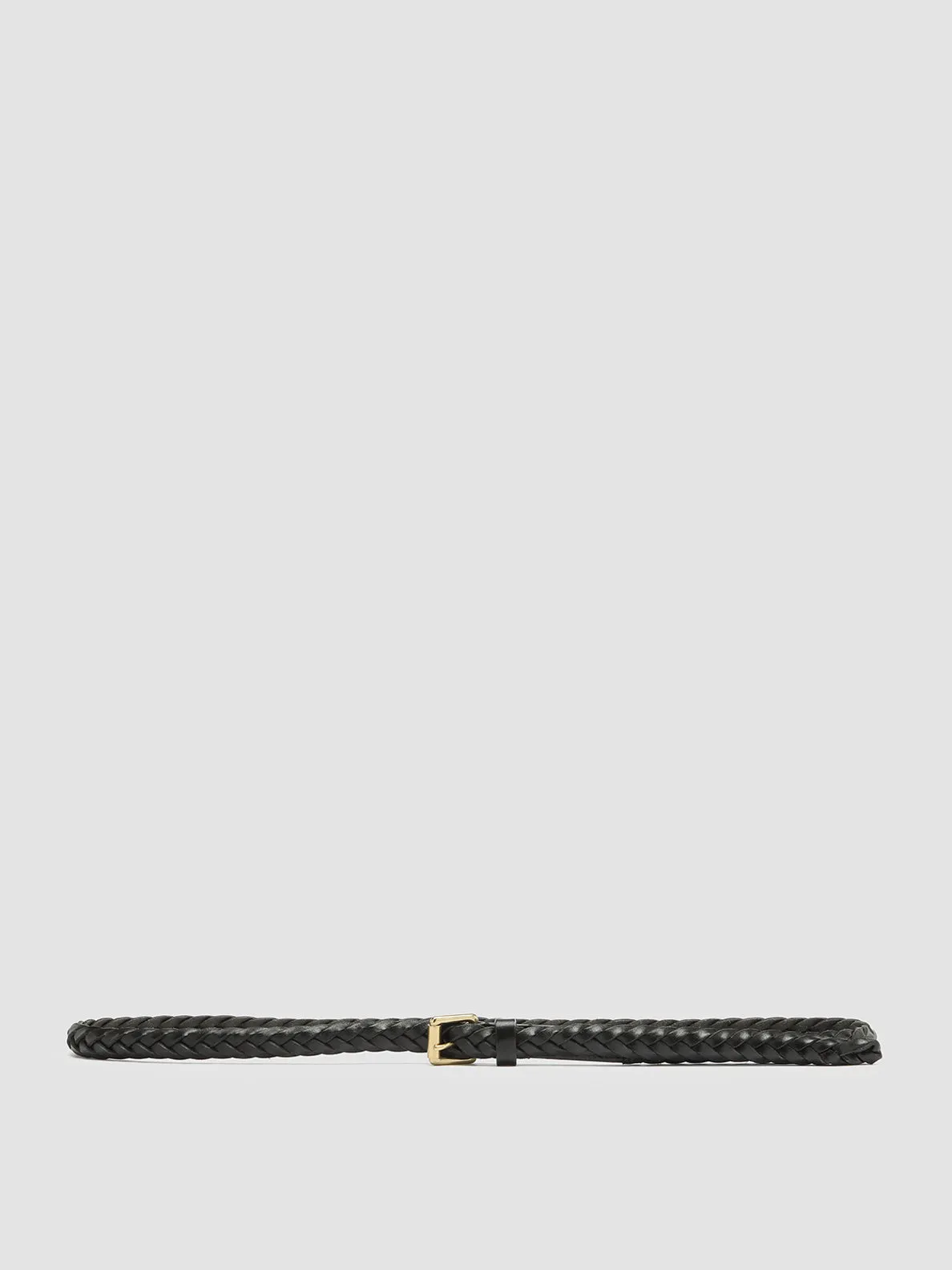 OC STRIP 064 - Black Woven Leather Belt,Women