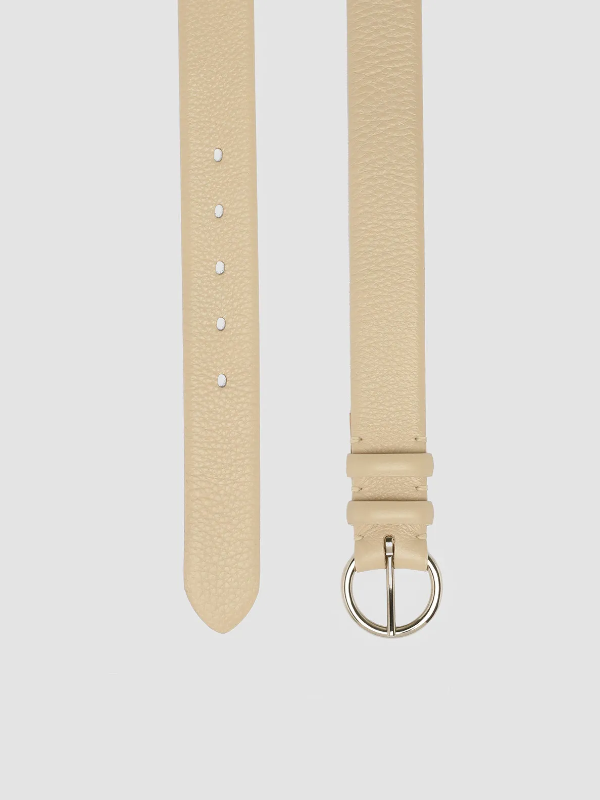 OC STRIP 065 - Ivory Leather Belt,Women