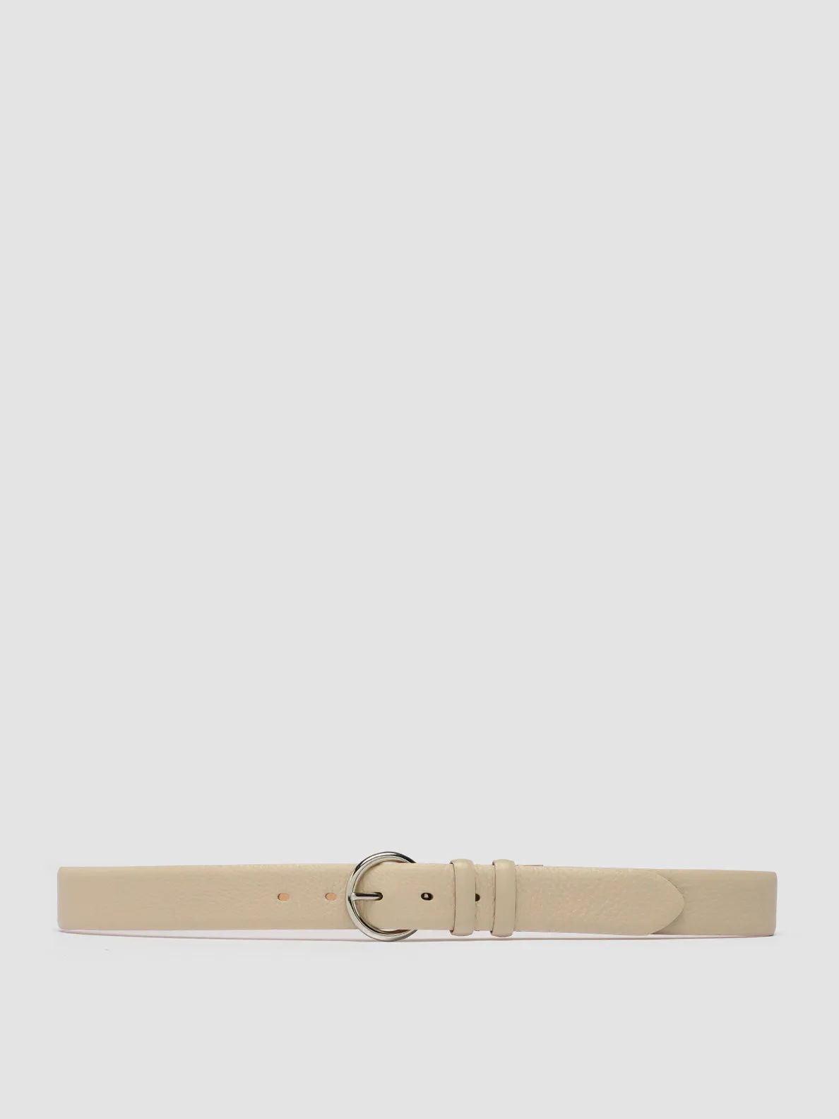 OC STRIP 065 - Ivory Leather Belt,Women