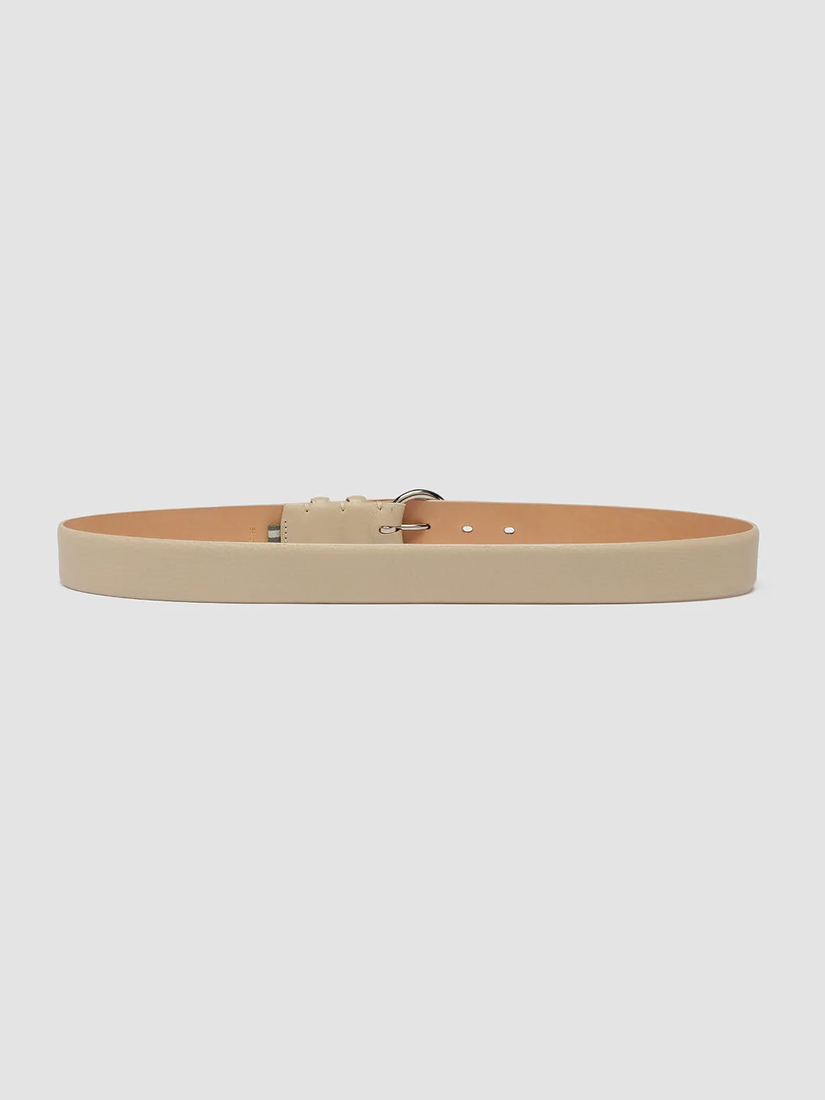 OC STRIP 065 - Ivory Leather Belt,Women