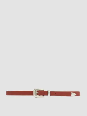 OC STRIP 066 - Red Nappa Leather Belt,Women