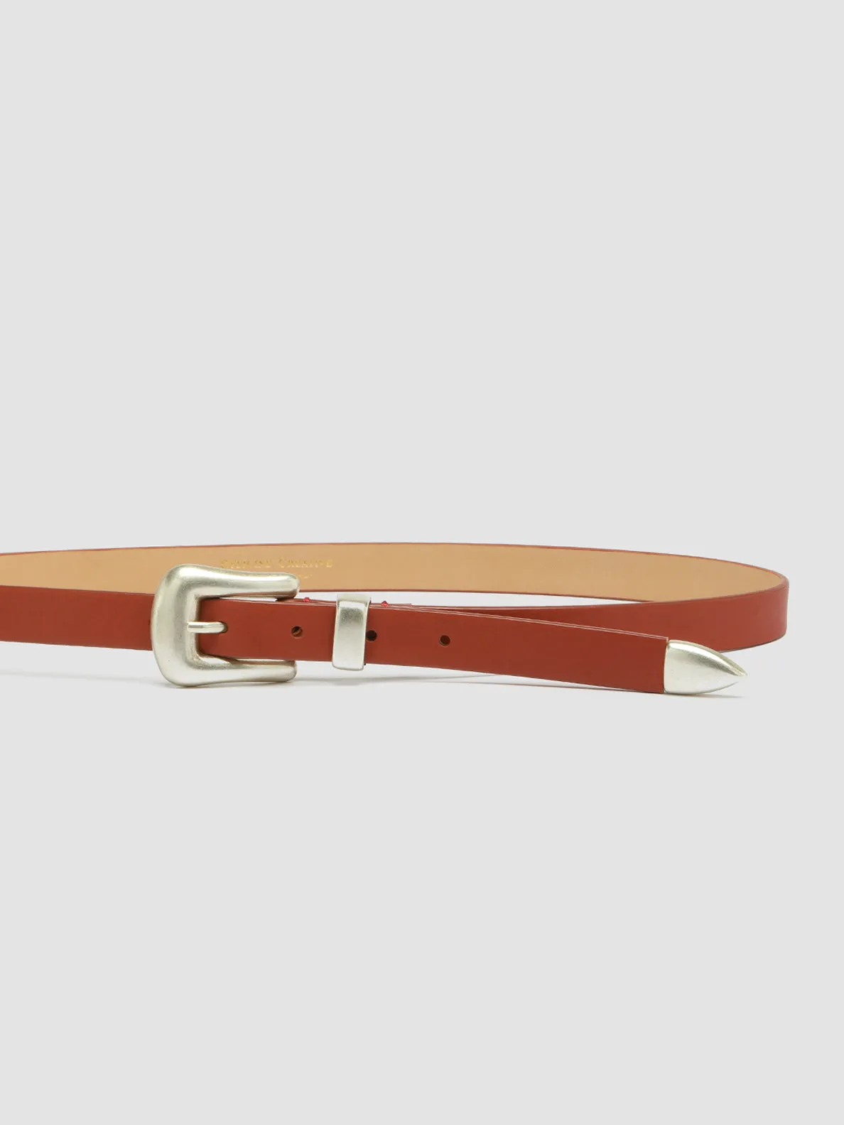 OC STRIP 066 - Red Nappa Leather Belt,Women