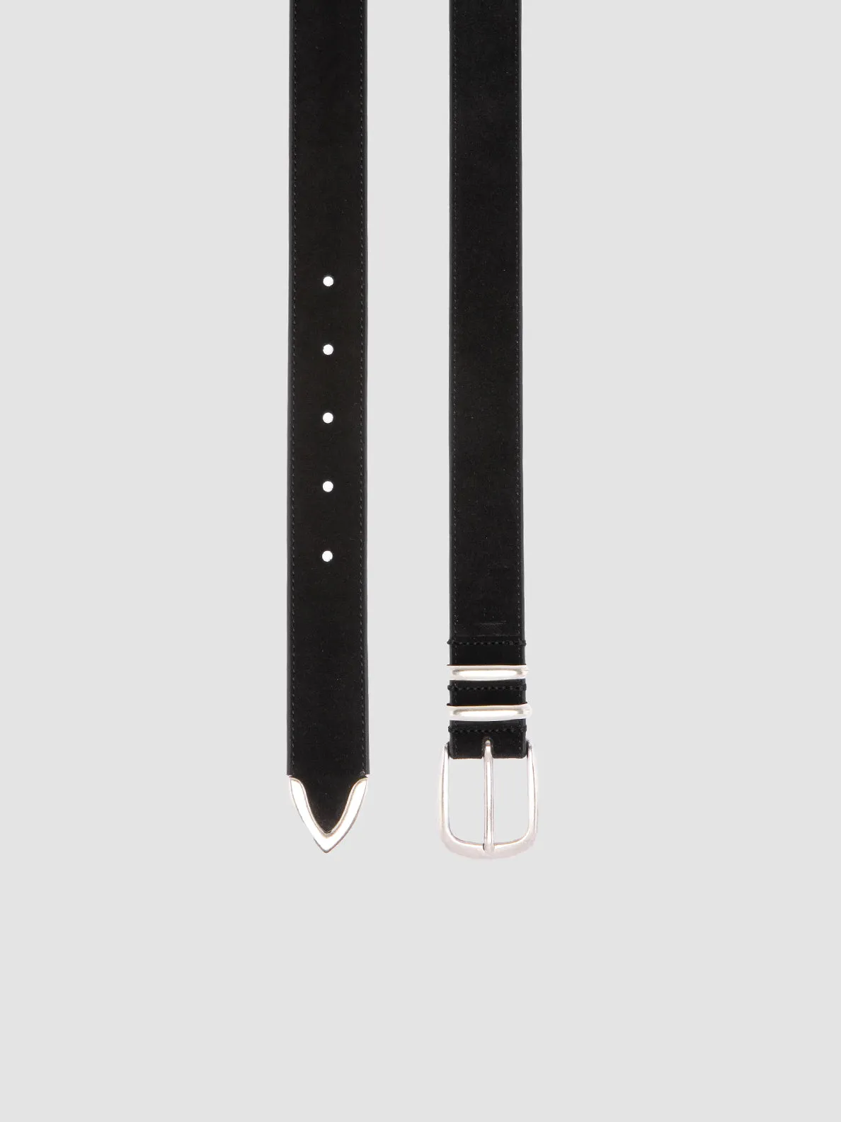 OC STRIP 074 - Black Suede Belt,Men