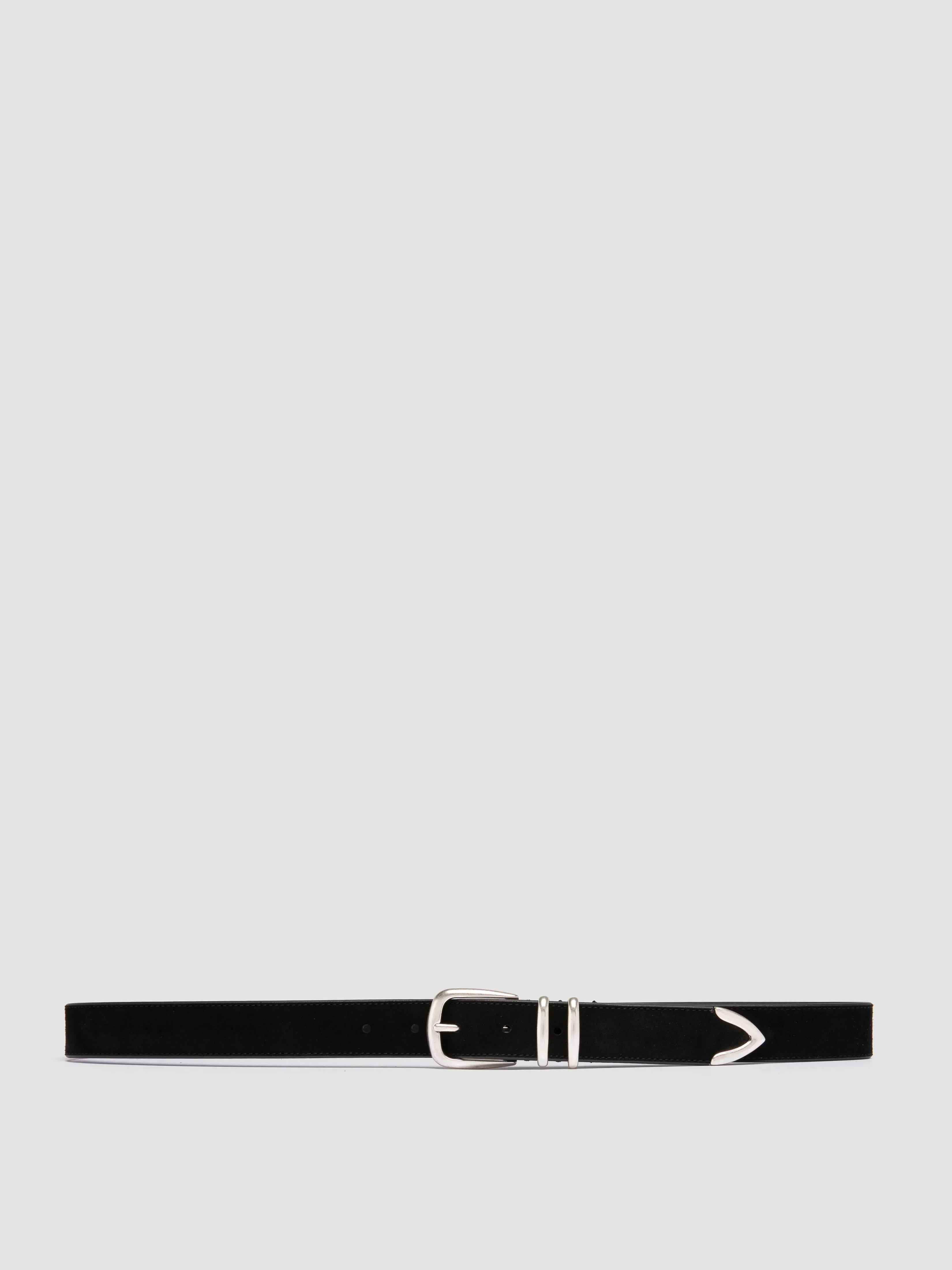 OC STRIP 074 - Black Suede Belt,Men