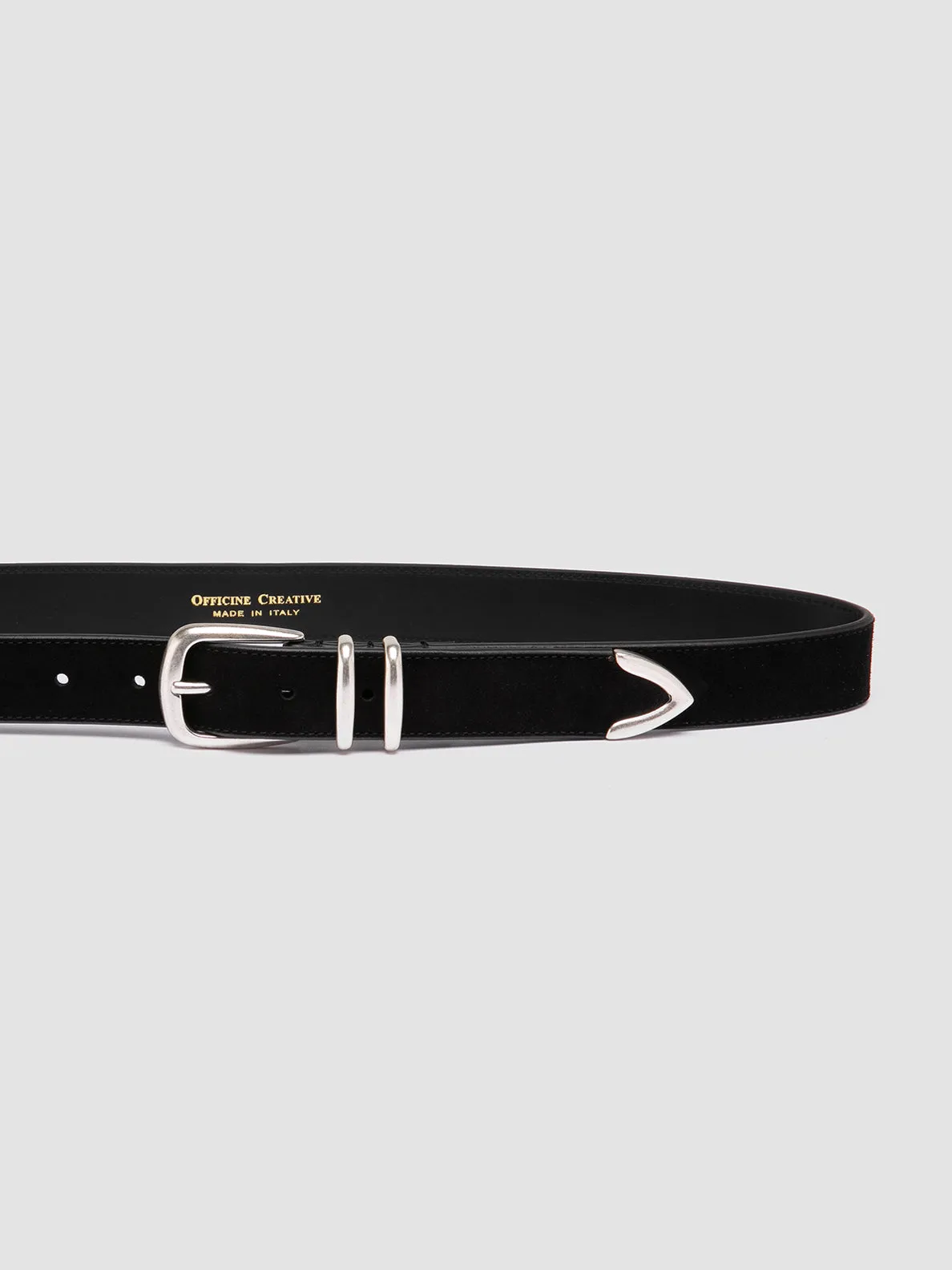 OC STRIP 074 - Black Suede Belt,Women