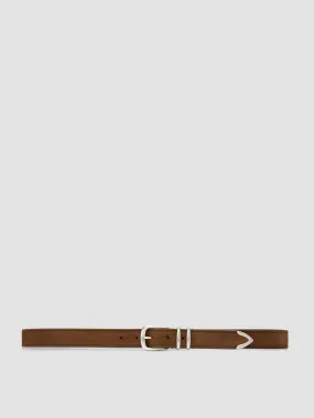 OC STRIP 074 - Brown Suede Belt,Men