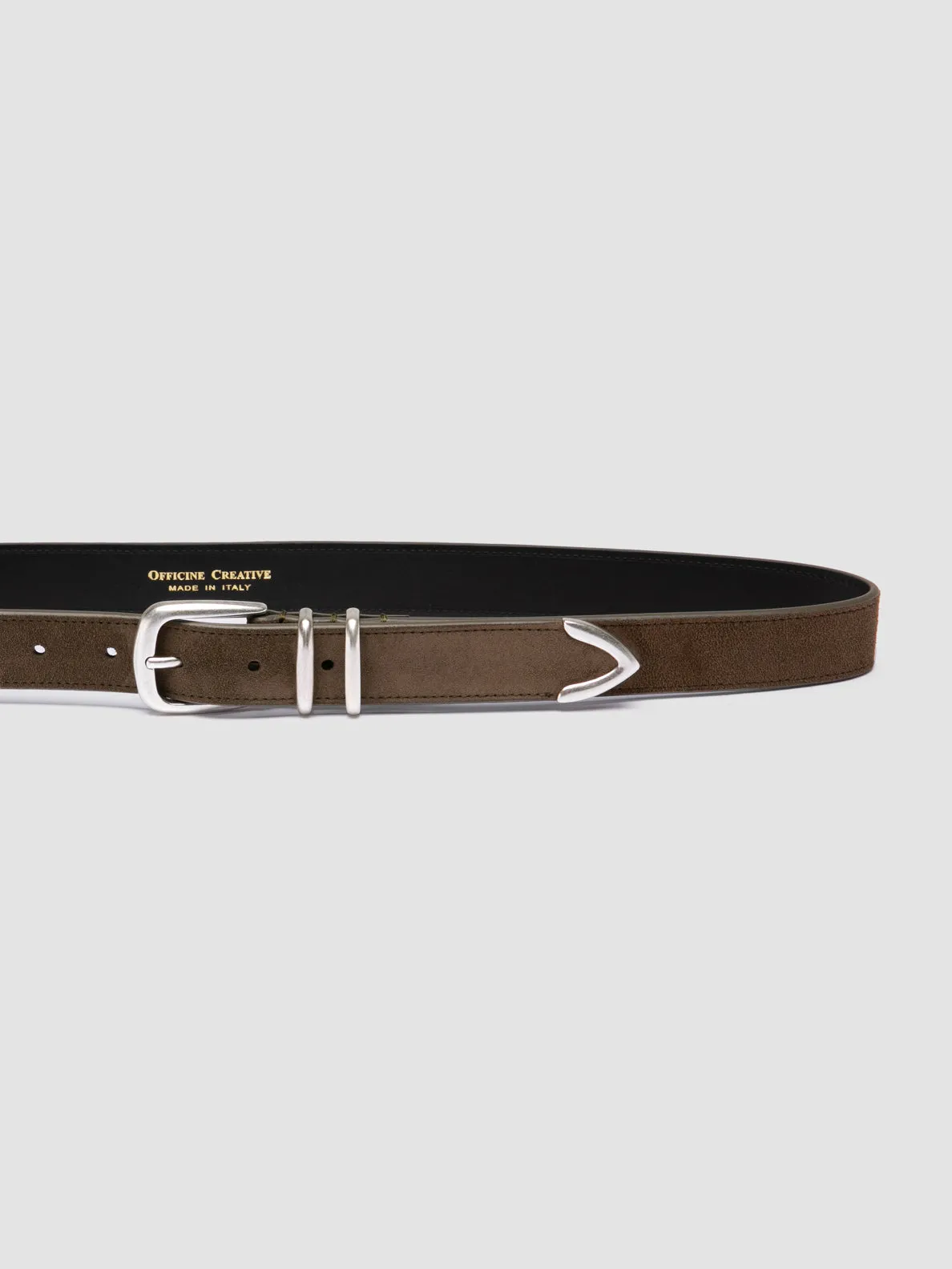 OC STRIP 074 - Taupe Suede Belt,Men