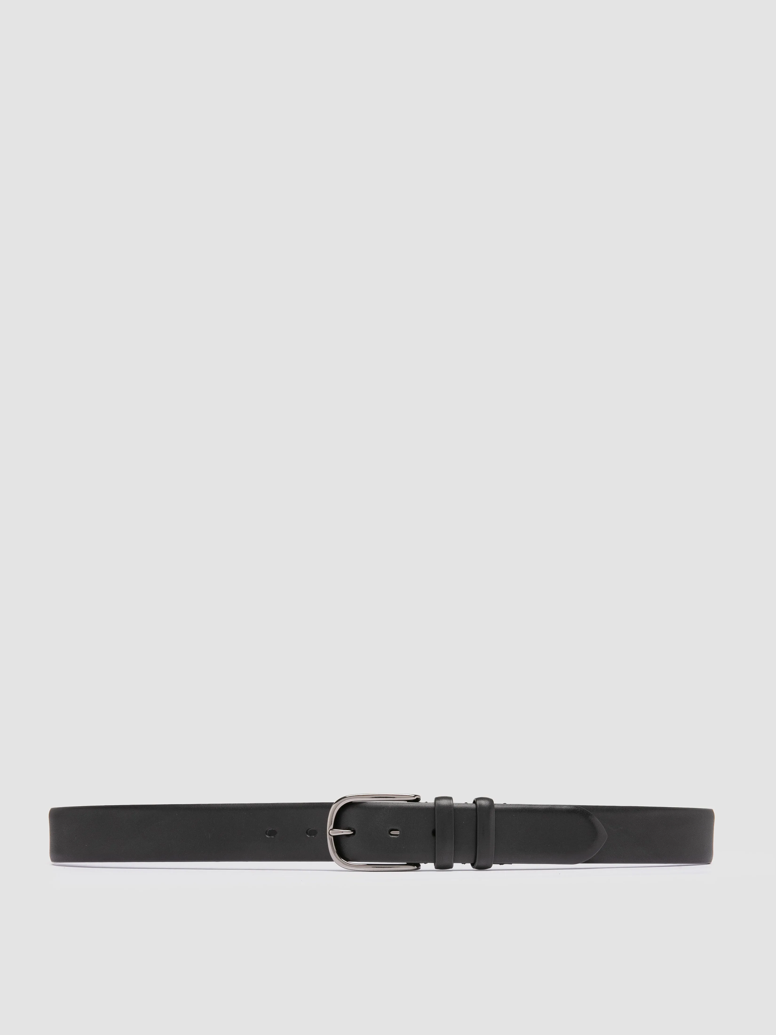 OC STRIP 079 - Black Leather Belt,Men