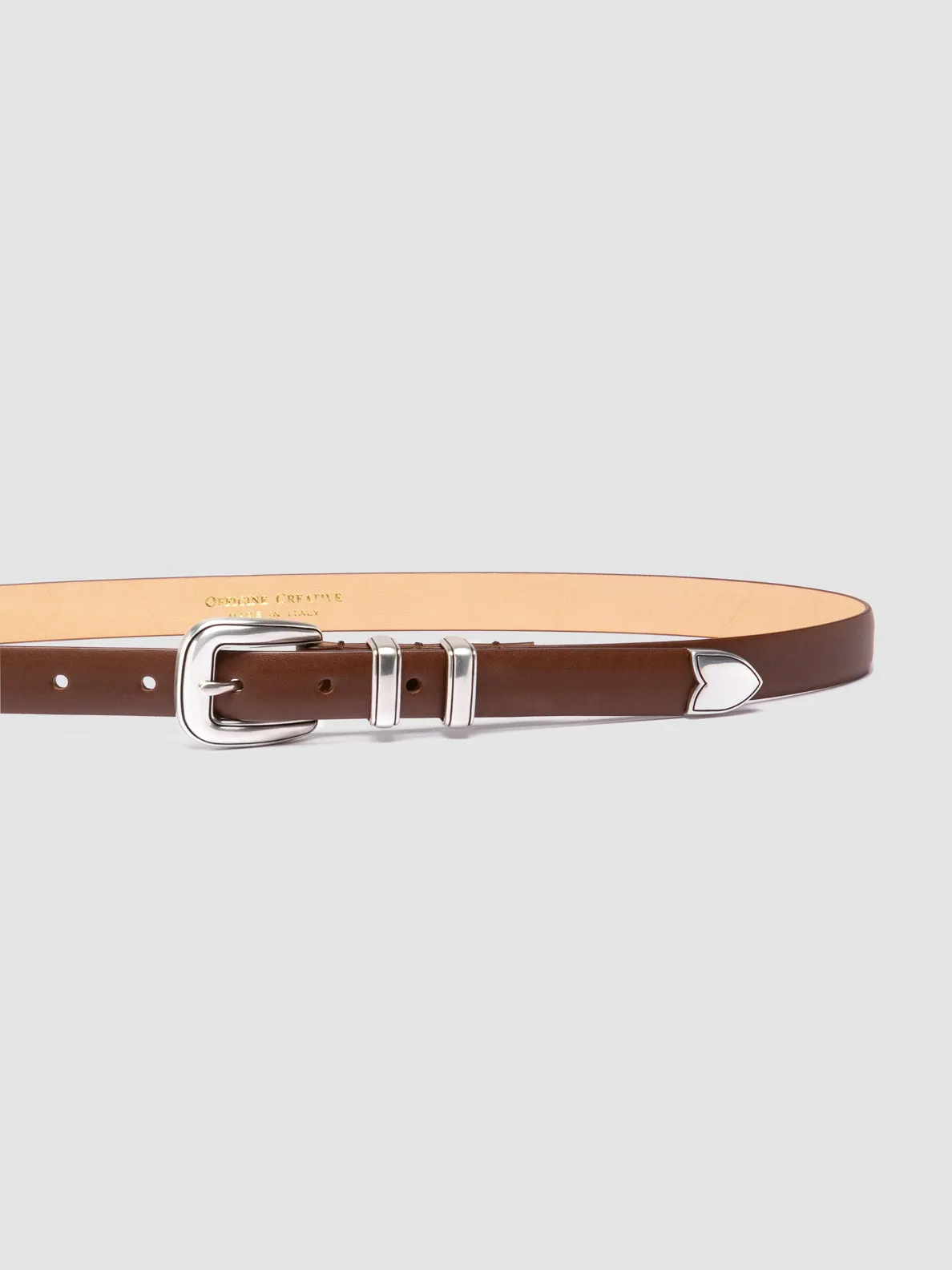 OC STRIP 091 - Brown Leather Belt,Women