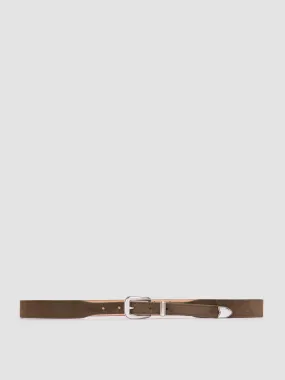 OC STRIP 092 - Green Suede Belt,Women