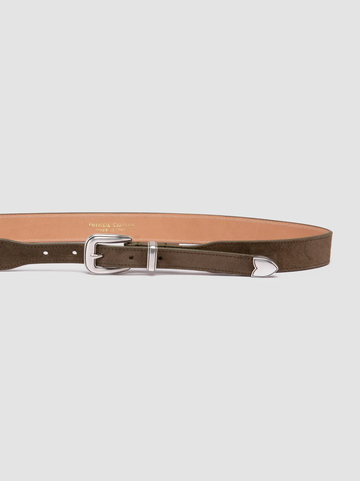 OC STRIP 092 - Green Suede Belt,Women