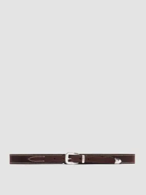 OC STRIP 097 - Brown Leather Belt,Women