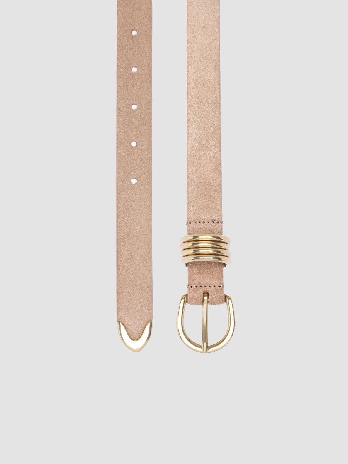 OC STRIP 098 - Taupe Suede Belt,Women