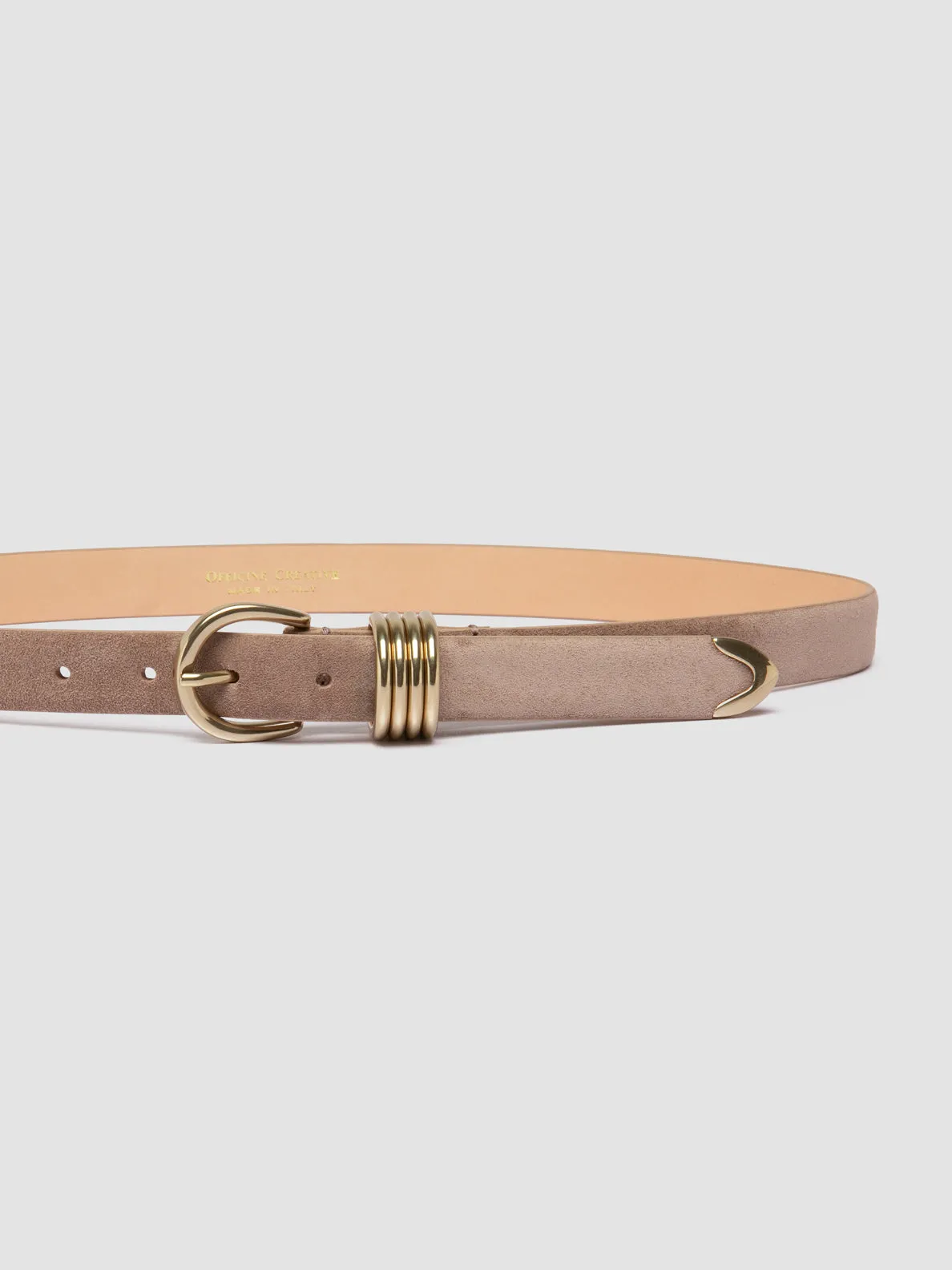OC STRIP 098 - Taupe Suede Belt,Women