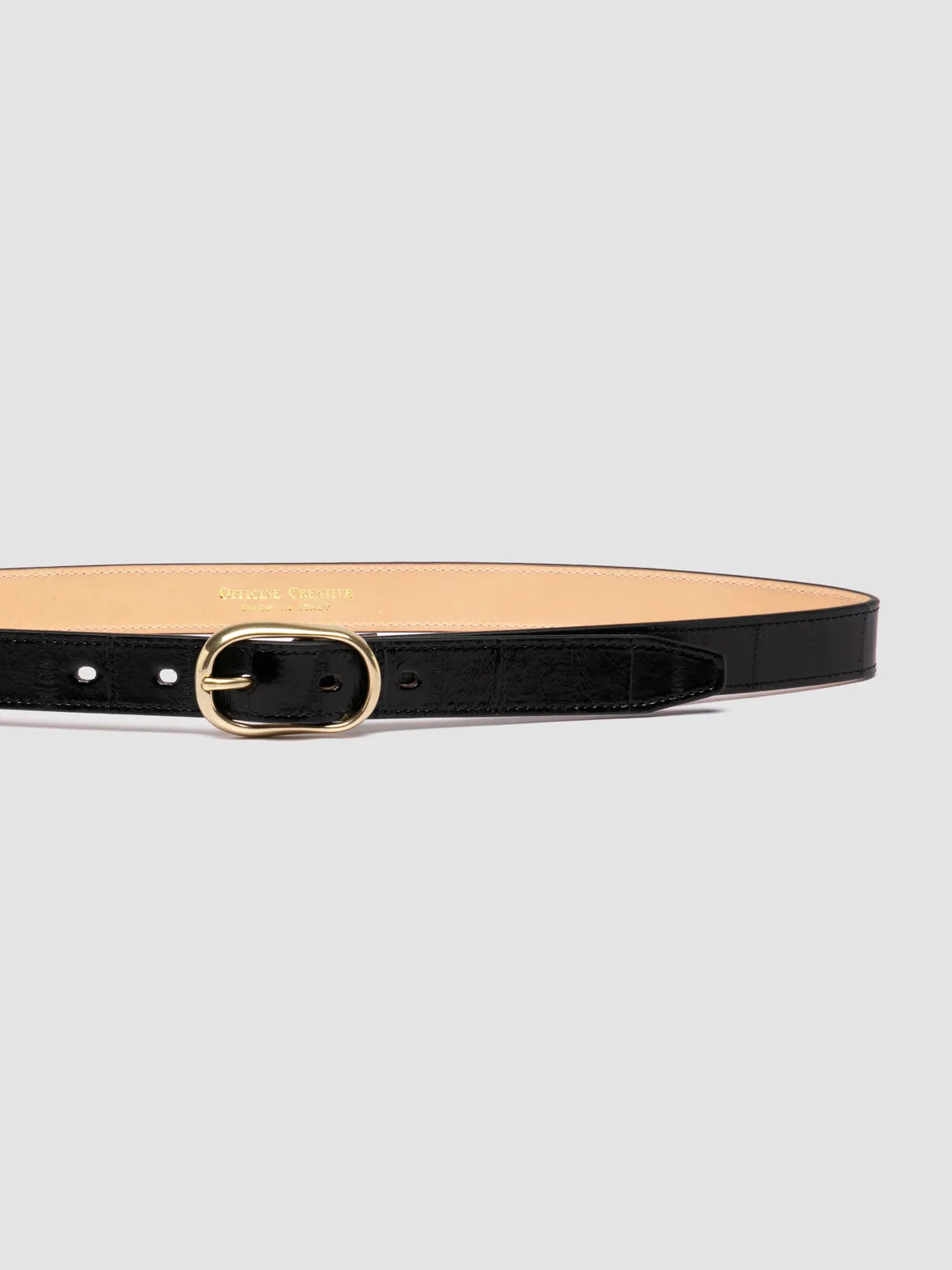 OC STRIP 099 - Black Leather Belt,Women