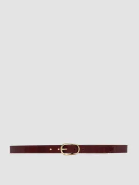 OC STRIP 099 - Burgundy Leather Belt,Women