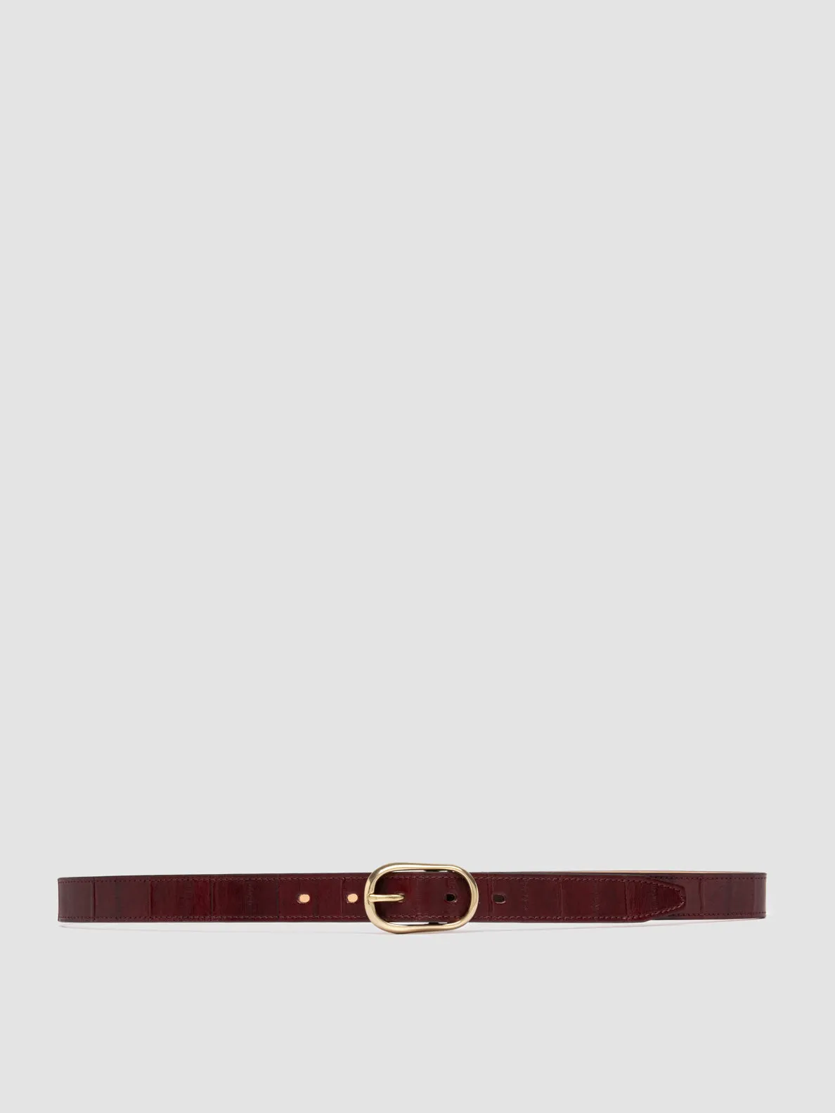OC STRIP 099 - Burgundy Leather Belt,Women