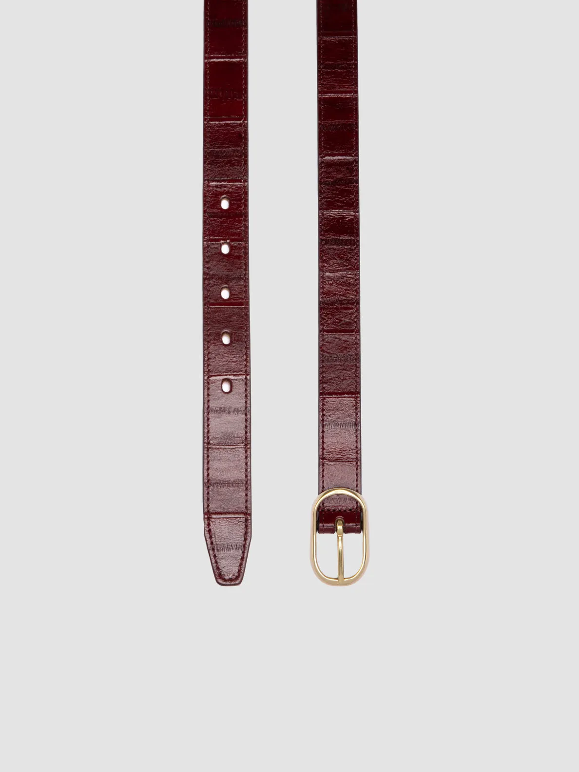 OC STRIP 099 - Burgundy Leather Belt,Women