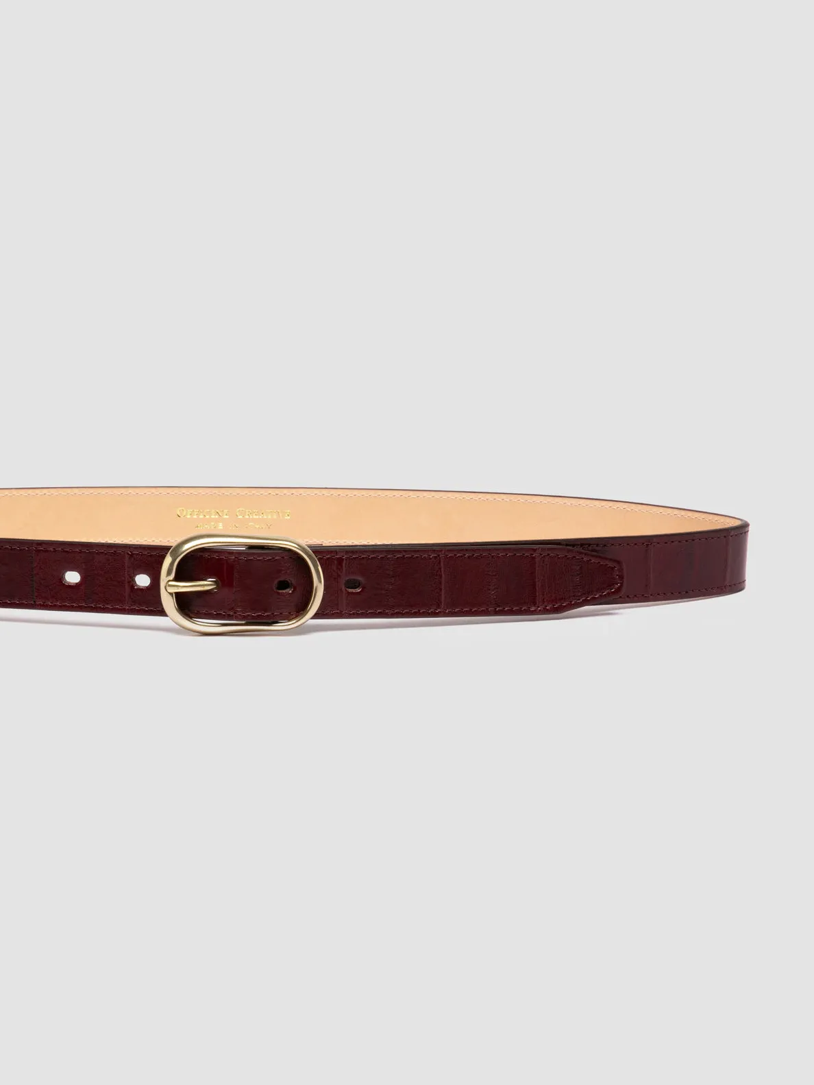 OC STRIP 099 - Burgundy Leather Belt,Women